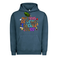 Pigment Midnight Navy 100 days of doing teacher stuff Urban Hoodie - Artiststas