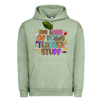 Pigment Oil Green 100 days of doing teacher stuff Urban Hoodie - Artiststas