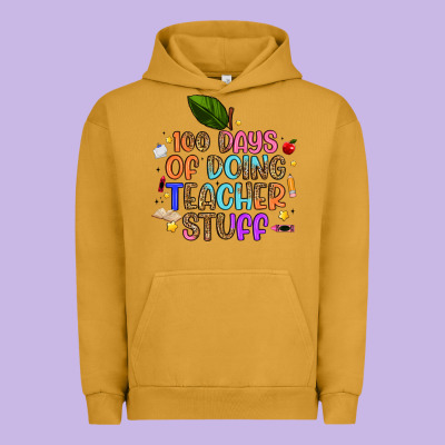 100 Days Of Doing Teacher Stuff Urban Hoodie Designed By Artiststas
