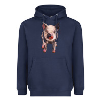 Navy pig Heavyweight Hoodie - BarkalooDesign