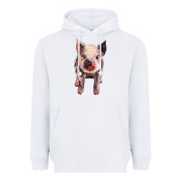 White pig Heavyweight Hoodie - BarkalooDesign