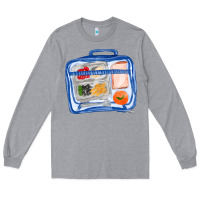 Heather Grey lunchbox fa element Long Sleeve Tee - FaDigitalArtStudio
