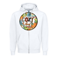 White cozy vibes earrings Zipper Hoodie - BundleAndBundleShop