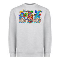 Heather Grey autism gnomes Heavyweight Sweatshirt - Zillion Design Studio