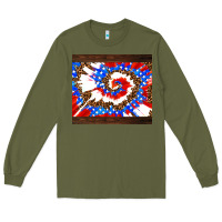 Army Green usa tie dye Long Sleeve Tee - AdoDesignShop