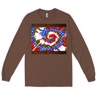 Chestnut usa tie dye Long Sleeve Tee - AdoDesignShop