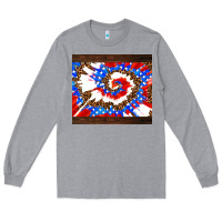 Heather Grey usa tie dye Long Sleeve Tee - AdoDesignShop