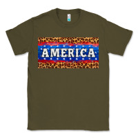 Army Green america license plate Classic Tee - HRA Design Shop
