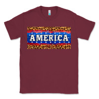 Burgundy america license plate Classic Tee - HRA Design Shop