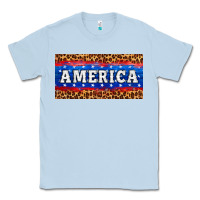 Dusty Blue america license plate Classic Tee - HRA Design Shop