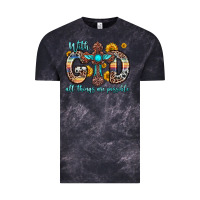 Cloud Black with god all things are possible cross Vintage Tee - Zillion Design Studio