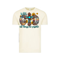 Vintage Arctic with god all things are possible cross Vintage Tee - Zillion Design Studio