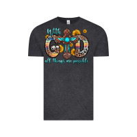 Vintage Black with god all things are possible cross Vintage Tee - Zillion Design Studio