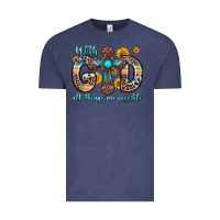Vintage Denim with god all things are possible cross Vintage Tee - Zillion Design Studio