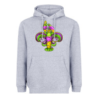 Heather Grey mardi gras crawfish fleur de lis Heavyweight Hoodie - Jasminsmagicworld