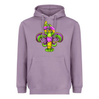 Lavender mardi gras crawfish fleur de lis Heavyweight Hoodie - Jasminsmagicworld