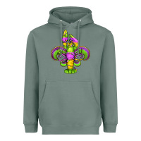 Sage mardi gras crawfish fleur de lis Heavyweight Hoodie - Jasminsmagicworld