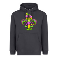 Smoke mardi gras crawfish fleur de lis Heavyweight Hoodie - Jasminsmagicworld