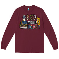 Burgundy Tequila Long Sleeve Tee - CowhideDigitalArt