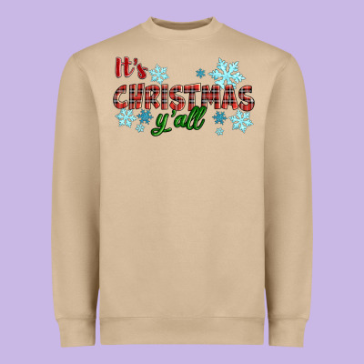 Heavyweight Sweatshirt It's Christmas Y'all Season Winter