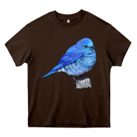 Chocolate Brown Mountain Bluebird Heavy Core Tee - LillyAllenDesigns