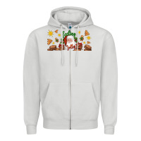 Dove Grey Christmas feeling jolly santa Zipper Hoodie - Artiststas