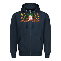 Navy Christmas feeling jolly santa Zipper Hoodie - Artiststas