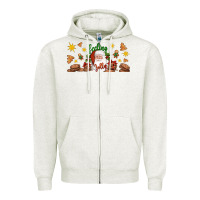 Oatmeal Heather Christmas feeling jolly santa Zipper Hoodie - Artiststas