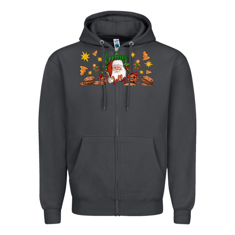 Christmas Feeling Jolly Santa Zipper Hoodie by Artiststas | Teevron