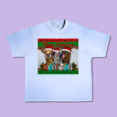 Merry Christmas Heifers Urban Heavy Tee Designed By Ranaportraitstore