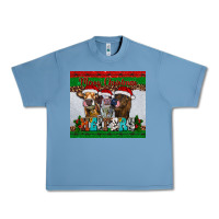 Pebble Blue merry christmas heifers Urban Heavy Tee - RanaPortraitStore