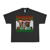 Pigment Black merry christmas heifers Urban Heavy Tee - RanaPortraitStore