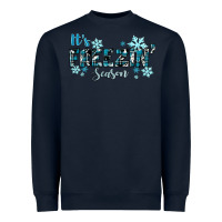 Navy It's Freezin Season Winter Heavyweight Sweatshirt - RanaPortraitStore