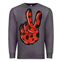 Charcoal Heather Ladybug Peace Sign Premium Sweatshirt - Jasminsmagicworld