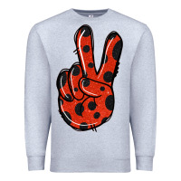 Heather Grey Ladybug Peace Sign Premium Sweatshirt - Jasminsmagicworld