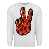 Oatmeal Heather Ladybug Peace Sign Premium Sweatshirt - Jasminsmagicworld