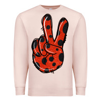 Pale Pink Ladybug Peace Sign Premium Sweatshirt - Jasminsmagicworld