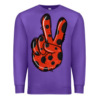 Purple Ladybug Peace Sign Premium Sweatshirt - Jasminsmagicworld