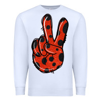 White Ladybug Peace Sign Premium Sweatshirt - Jasminsmagicworld