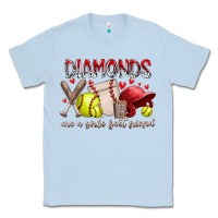 Dusty Blue diamonds are a girls best friends Classic Tee - RacoonDesign