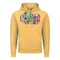Vintage Mustard floral nurse Vintage Hoodie - RanaPortraitStore
