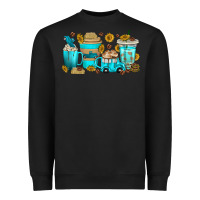 Black truck coffee cups Heavyweight Sweatshirt - texasbilliewilder