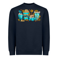 Navy truck coffee cups Heavyweight Sweatshirt - texasbilliewilder