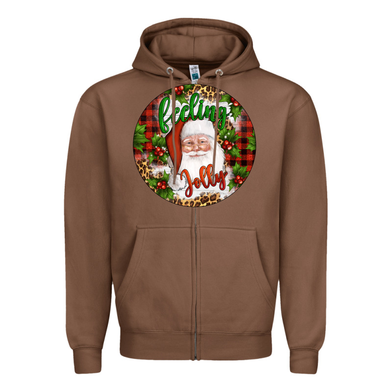 Christmas Feeling Jolly Santa Zipper Hoodie by Artiststas | Teevron