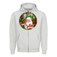 Dove Grey Christmas feeling jolly santa Zipper Hoodie - Artiststas