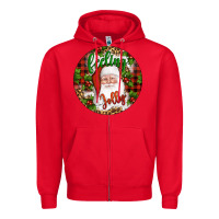 Red Christmas feeling jolly santa Zipper Hoodie - Artiststas