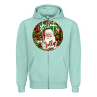 Seafoam Christmas feeling jolly santa Zipper Hoodie - Artiststas
