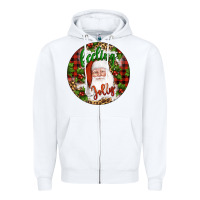 White Christmas feeling jolly santa Zipper Hoodie - Artiststas