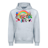 Heather Grey childcare life Urban Hoodie - Artiststas
