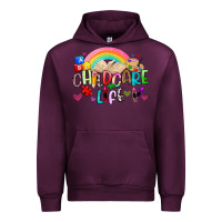 Mauve Wine childcare life Urban Hoodie - Artiststas